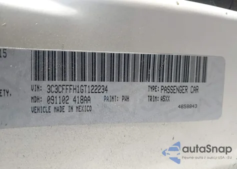 2016 Fiat 500 Abarth z USA, uszkodzony, nr VIN 3C3CFFFH1GT122234